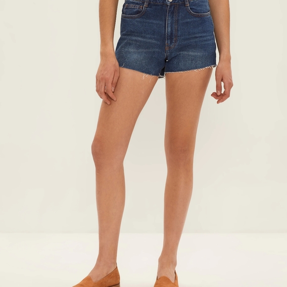 Frank and Oak The Stevie Cutoff Short in Blue - Picture 13 of 16